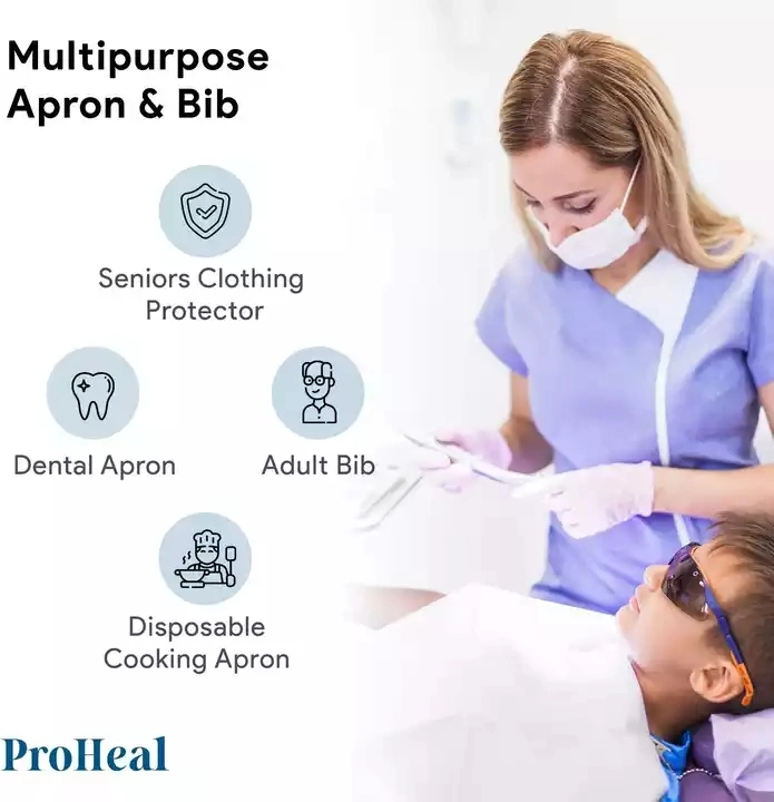 Disposable Disposable Dental Bib Apron PP+PE Waterproof Multipurpose for Medical Patients