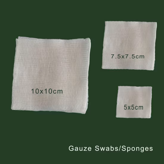 Vendaje de gasa absorbente quirúrgico de algodón