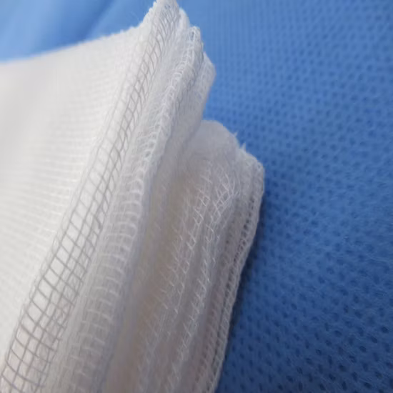 El suministro médico del vendaje para heridas dobló 17 hilos 10*10 cm cojines de esponja de gasa de 8 capas